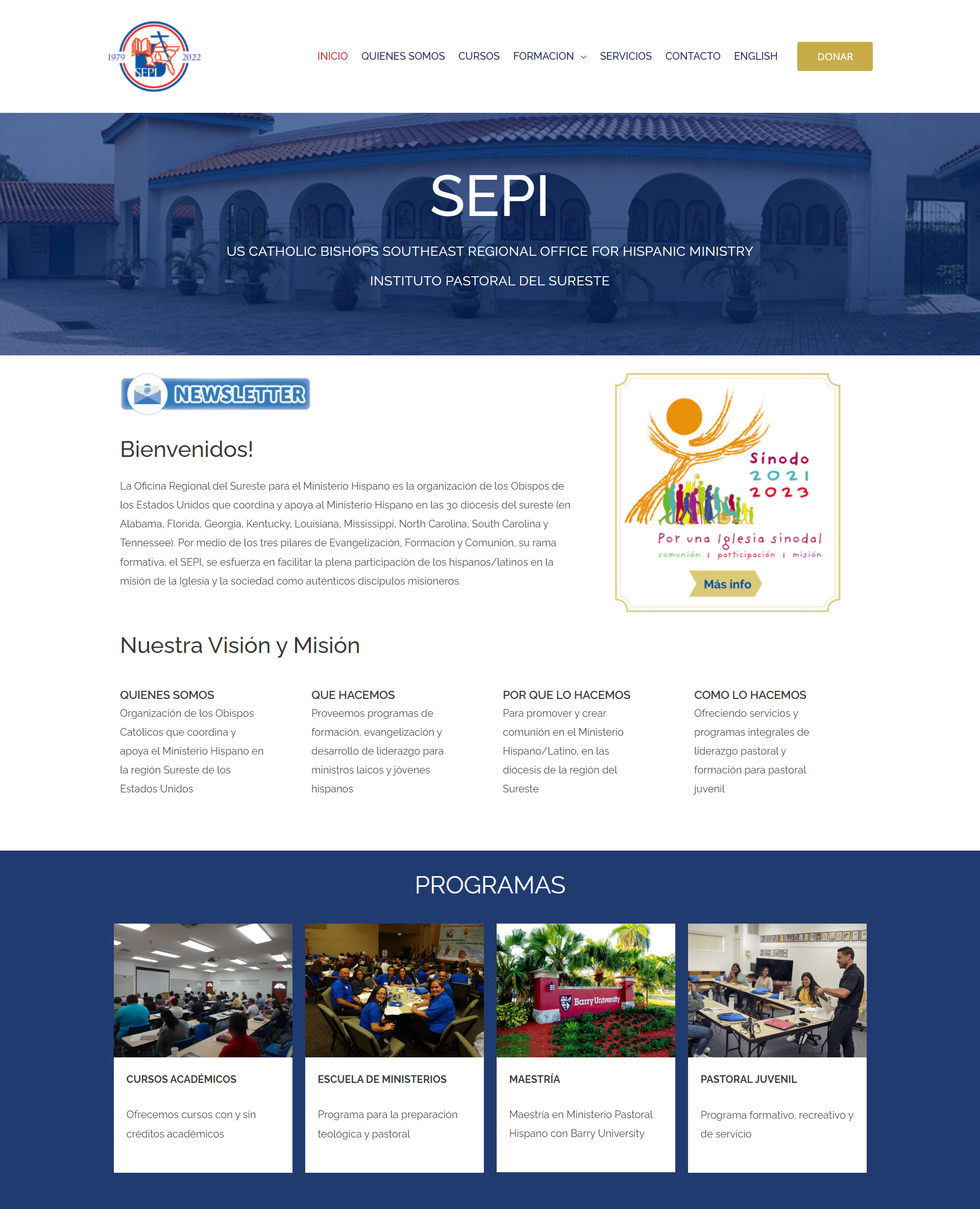 Website screenshot showing multiple images and illegible text